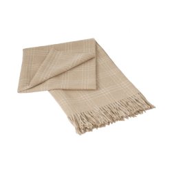 Plaid i Beige og Hvid - Fair Trade produceret