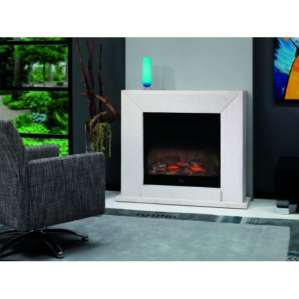 Electric Fire Nero - Fossil Stone (marmor-look)