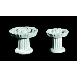 Fuglebad i marmor - musling