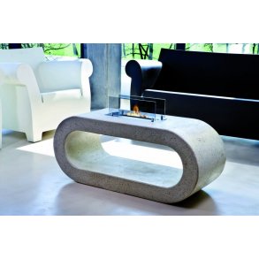 Livorno beton-look bord med indbygget biopejs