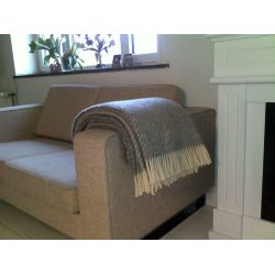 L�kker uld plaid, ren ny uld