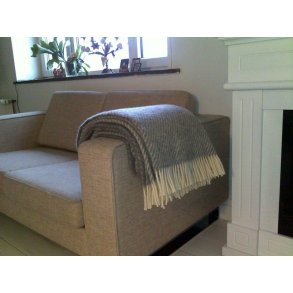 Lkker uld plaid, ren ny uld