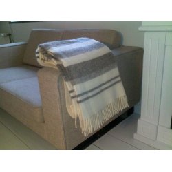 Lkker uld plaid, ren ny uld