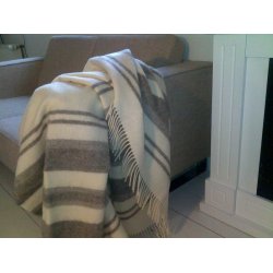 Lkker uld plaid, ren ny uld