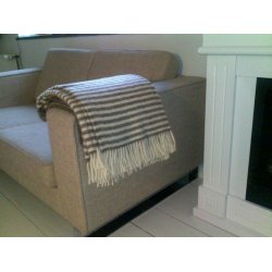 L�kker uld plaid, ren ny uld