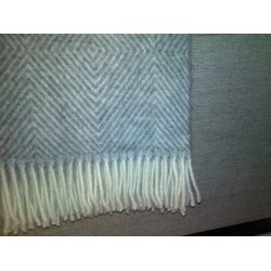 L�kker uld plaid, ren ny uld