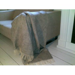 L�kker uld plaid, ren ny uld