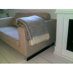 L�kker uld plaid, ren ny uld