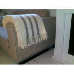 L�kker uld plaid, ren ny uld