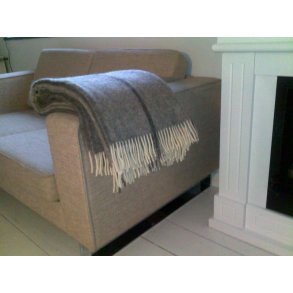 Lkker uld plaid, ren ny uld