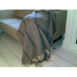 L�kker uld plaid, ren ny uld