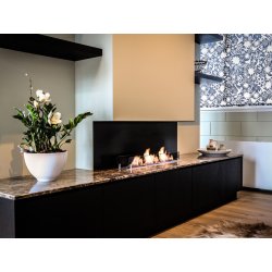 Keramisk 3 dobbelt lin&aelig;r bio flame br&aelig;nder