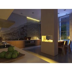 Keramisk 3 dobbelt lin&aelig;r bio flame br&aelig;nder